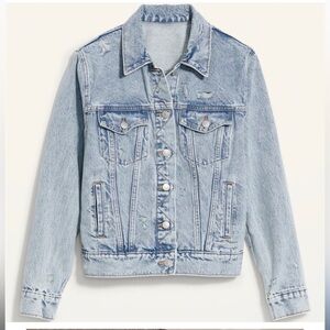 Old Navy Distressed Jean Jacket - Medium wash